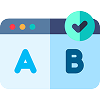 A/B test-ready design for conversions