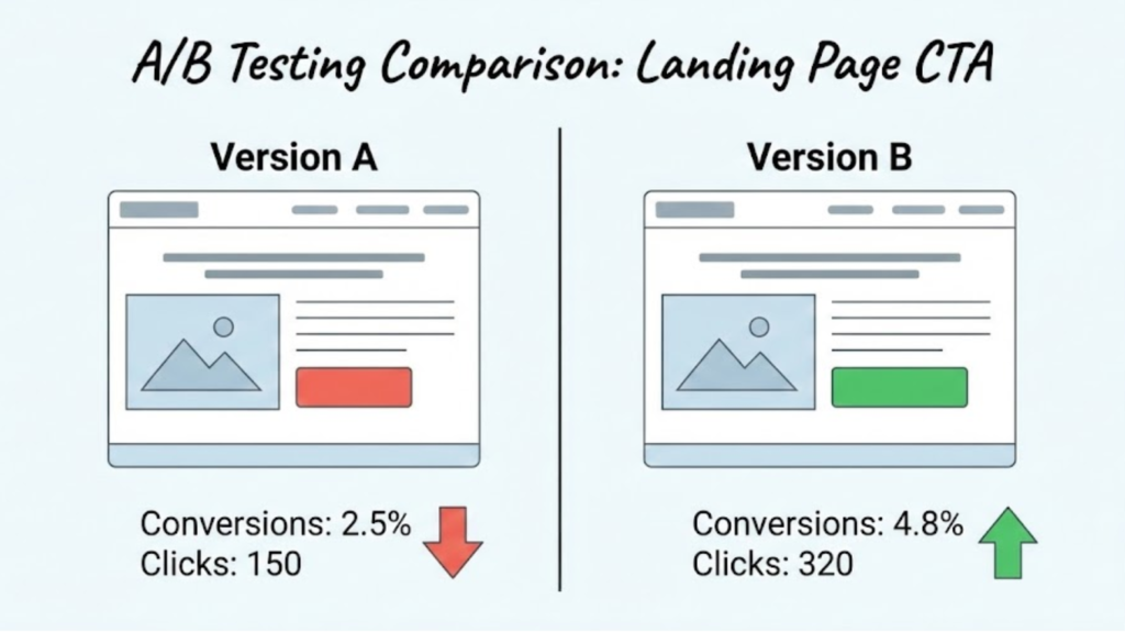 AB testing comparison